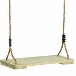 Garden Games – Asiento de columpio de madera (incluye cuerdas de nailon) [OFERTAS]