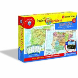 Clementoni – Puzzle Geografico España-Vicens Vives, 104 piezas + Juego Webcam (65293.8) [OFERTAS]