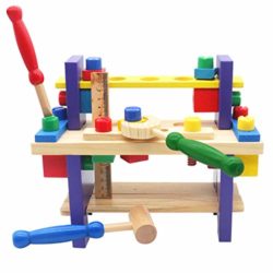 Herramientas Juguetes de Madera del Banco de Trabajo 42pcs DIY Bloques Construccion Taller Kit Herramientas PretenderJuego de Roles Juegos Educativos para Niños 3 4 5 [OFERTAS]