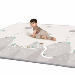 YVSoo Alfombra de juegos para bebés XXXL Tapete de juego Alfombra grande para Niños Alfombra de seda LDPE impermeable 200 x 180 x 1 cm [OFERTAS]