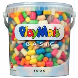 PlayMais Basic – Cubo de 1000 piezas de construcción ecológico (Loick Biowertstoff 160027) [OFERTAS]