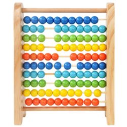 Infantastic – Ábaco de madera con 100 perlas coloridas – ideal para niños – peso: aprox. 570 g [OFERTAS]