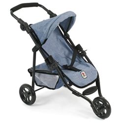 Bayer Chic 2000 612 50 – Jogging Buggy Lola, pequeño Carro para muñecas de hasta 50 cm, Jeans Blue [OFERTAS]