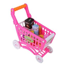 Fdit Carro de la Compra para niños con Juguetes Preciosos para niños y niñas Que pretienden a Jugar con Alimentos y Frutas Jugando con comestibles [OFERTAS]