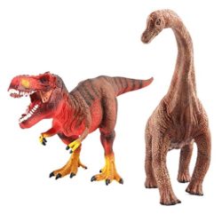 deAO Dinosaurios de Juguete – Figuras Prehistóricas Realistas SET (T-Rex & Diplodocus) [OFERTAS]