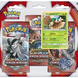 Pokemon POK 80251 TCG Sun & Moon: Crimson Invasion Triple Booster Pack with either Lucario or Decidueye [OFERTAS]