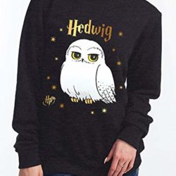 Crewneck Sweatshirt (Unisex-S) Foil Hedwig Stars (Black) [OFERTAS]