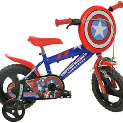 Dino Bikes Captain America Infantil Unisex Ciudad 12″ Metal Azul, Rojo bicicletta – Bicicleta (Plegado, Ciudad, 30,5 cm (12″), Metal, Azul, Rojo, 30,5 cm (12″)) [OFERTAS]