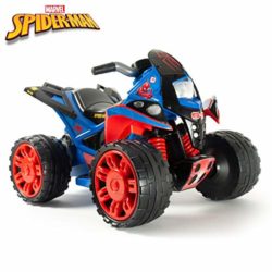 INJUSA – Quad Spiderman de 12V Recomendado a partir de los 2 Años con Ruedas Anchas y Acelerador en Pie [OFERTAS]